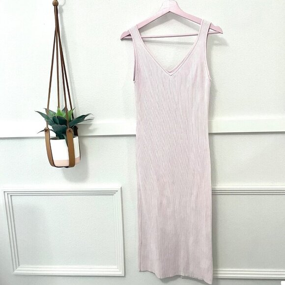 Reformation Heron Tank Cotton Sweater Dress Foxglove Pink Size M - Picture 2 of 6